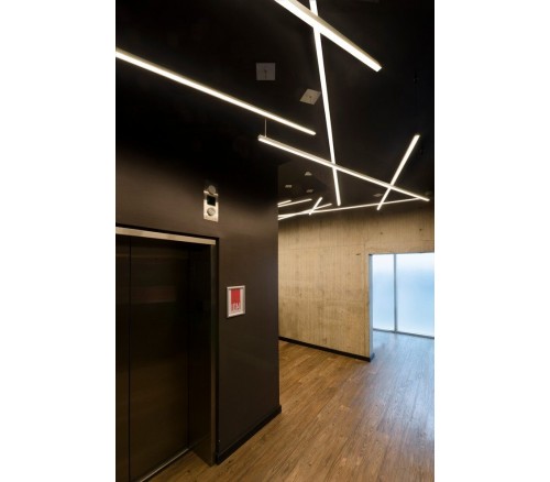 2.5m Extra wide BLACK LED Aluminium profile - with no flange - Alp-7535-B