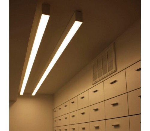 2.5m Extra wide BLACK LED Aluminium profile - with no flange - Alp-7535-B