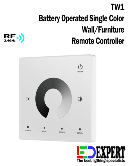 Slim Wall Touch Switch TW1 White