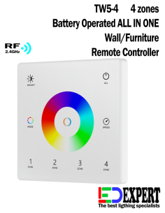 universal 4 zones wall touch panel