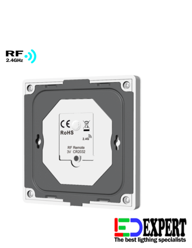 TW5-4 4-Zone Ultra Thin Battery Operated RF Wall/Furniture Glass Touch UNIVERSAL Panel Switch