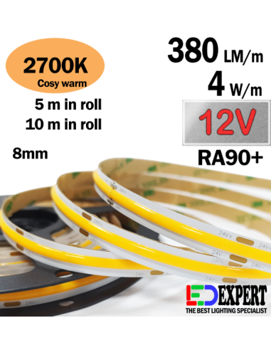 LOW BRIGHT COB STRIP 12V