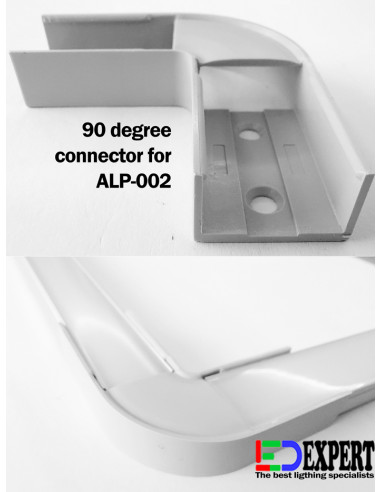 ALP-002 - WHITE - Low LED Aluminium profile - no flange - 1m