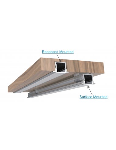 ALP-003 LED Aluminium profile - High with flange - 2 metres - LedExpert Ireland