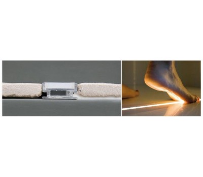 Heavy duty Tile/Floor LED Aluminium profile - with diffuser - 2 m - with Flange