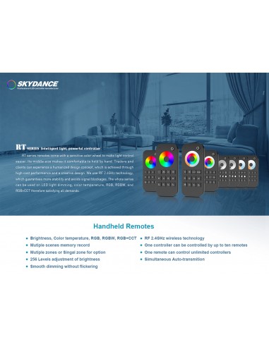 4 Zone UNIVERSAL (single, dual color, RGB, RGB+CCT) Remote Controller LX_RT10