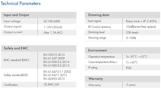 T18-2 0-10V 1-10V Rotary Wall switch specification