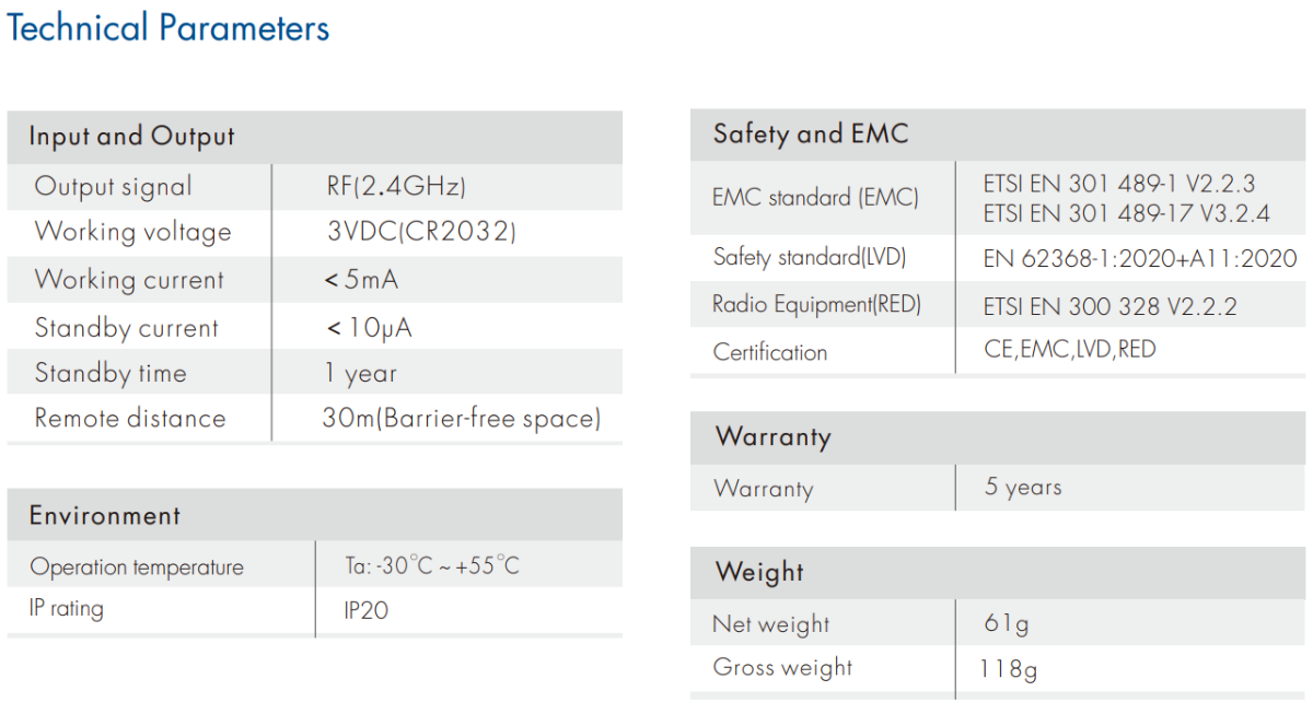 RK series specification